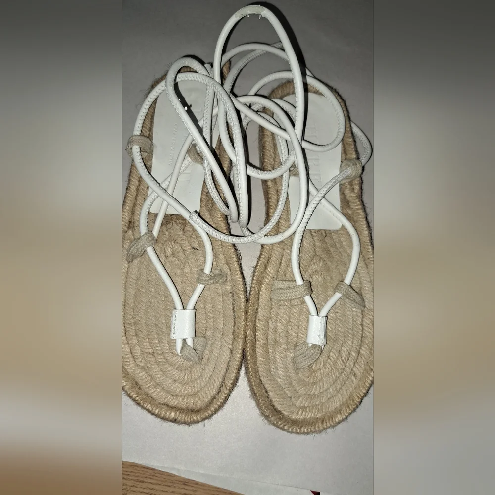 HEREU LACE TIE UP ESPADRILLES 35 (5)  Flats Beach Summer Designer Made In Spain